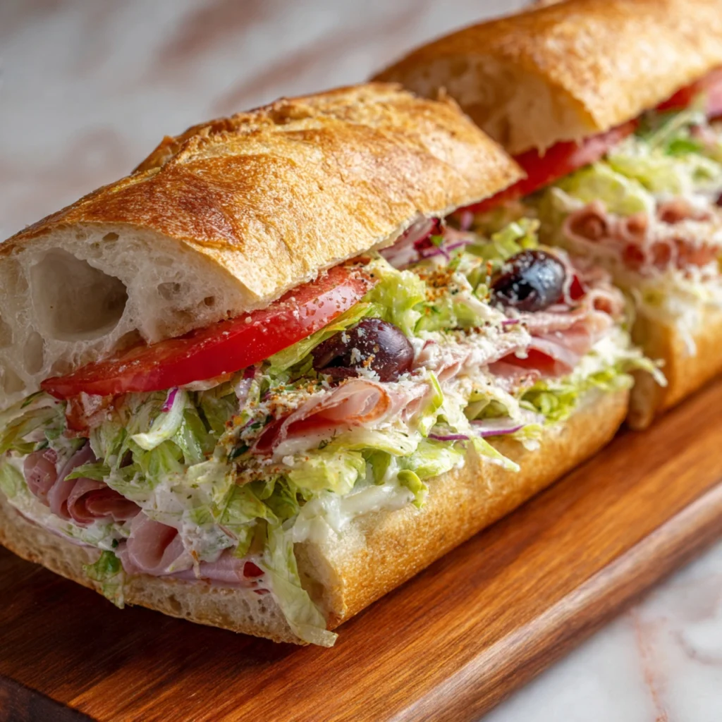 the italian salad sandwich