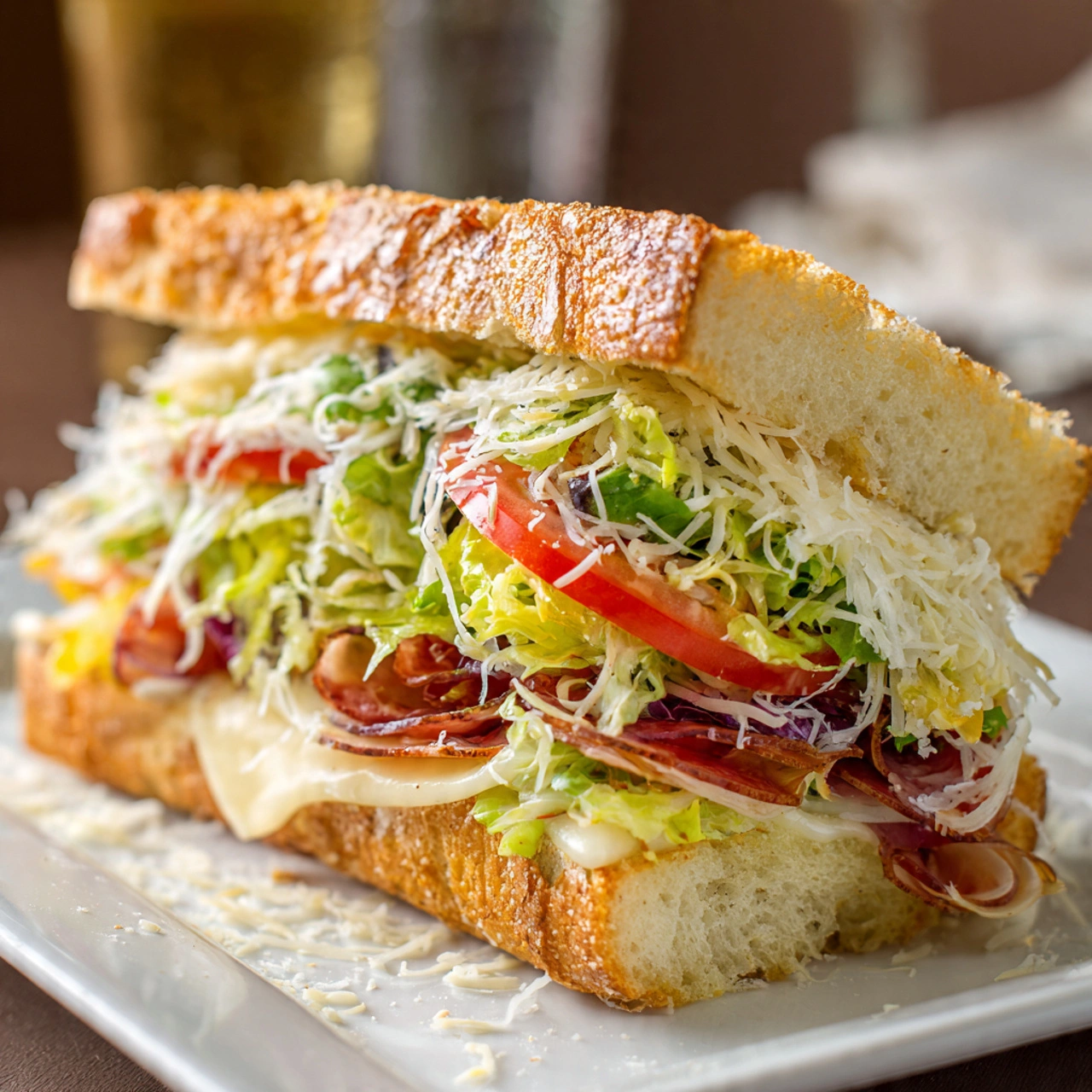the italian salad sandwich