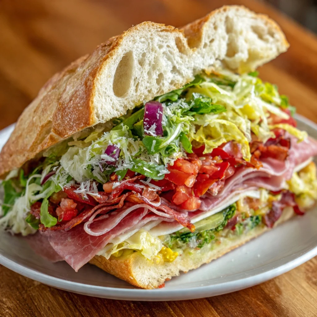 the italian salad sandwich